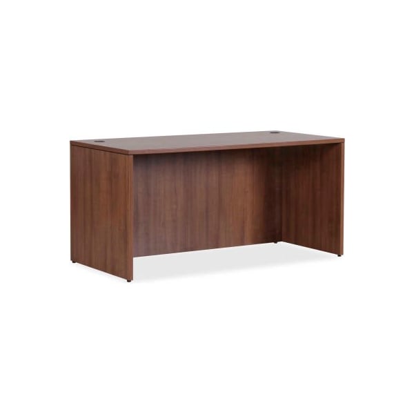 Lorell Lorell Wood Desk Shell - 59" x 29.5" x 29.5" - Walnut - Essentials Series 69968 - main
